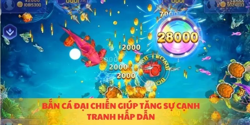 Bắn cá đại chiến giúp tăng sự cạnh tranh hấp dẫn