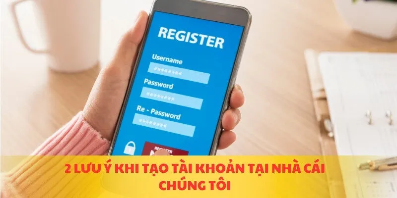 2 lưu ý khi tạo tài khoản tại nhà cái chúng tôi